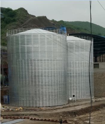 海东粮食钢板仓的安装全过程不用热焊接